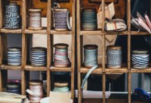 Gorgeous DIY Button Wall Art Made From Old Plates